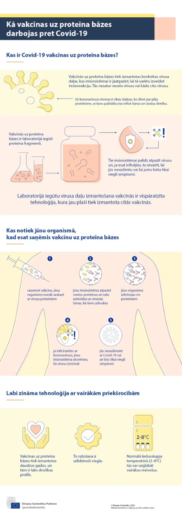 Kā vakcīnas uz proteīna bāzes darbojas pret Covid-19