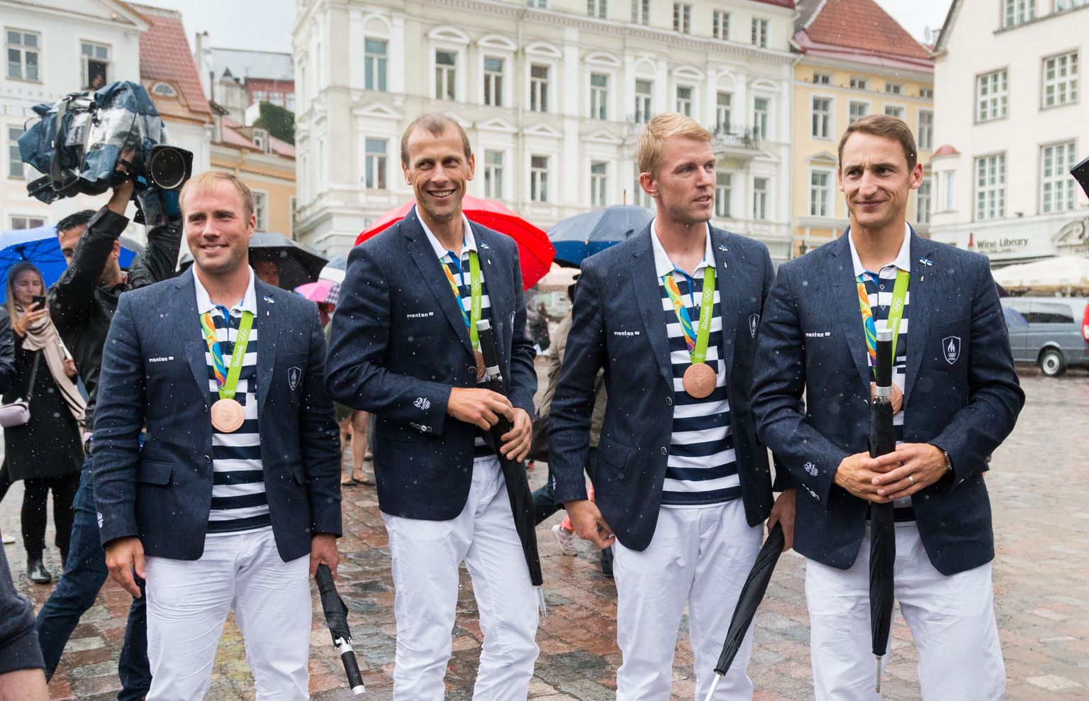 Eesti paarisaerulise neljapaadi sõudjad Andrei Jämsä, Tõnu Endrekson, Kaspar Taimsoo ja Allar Raja.