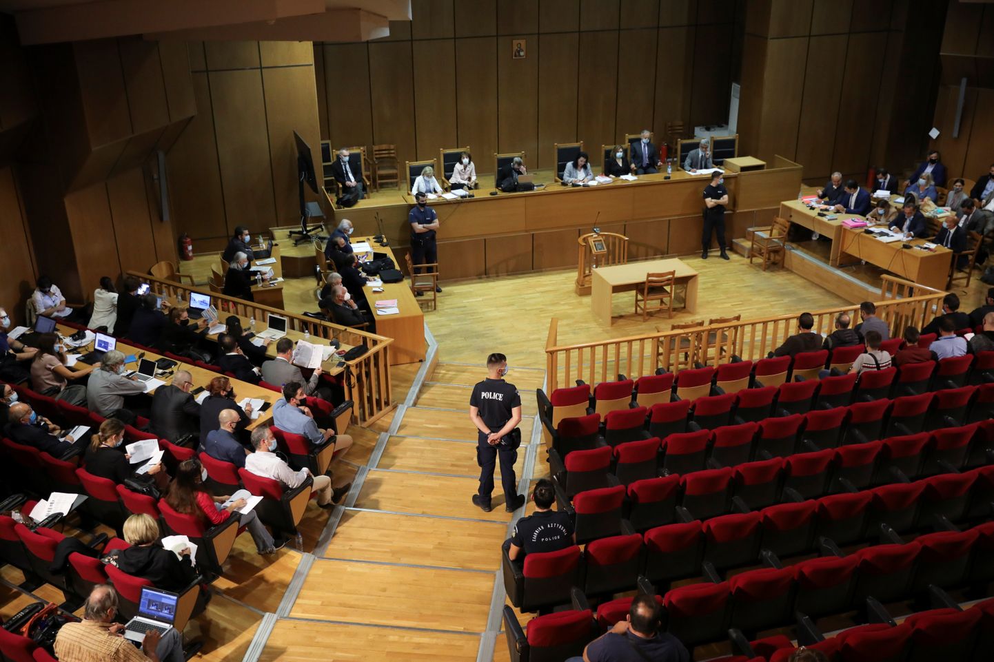 Kuldse Koidiku liidrite kohtuprotsess Ateenas 14. oktoober 2020.