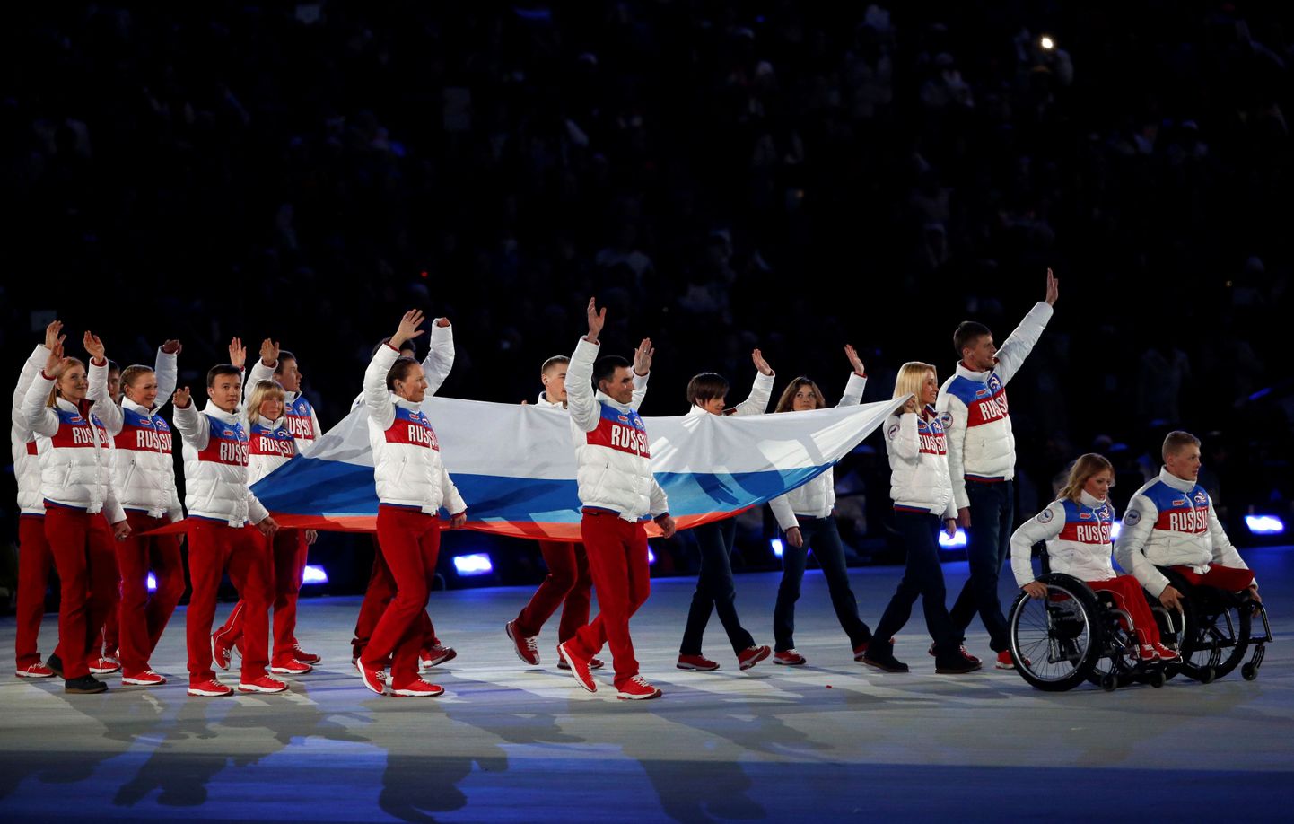 Российские паралимпийцы.