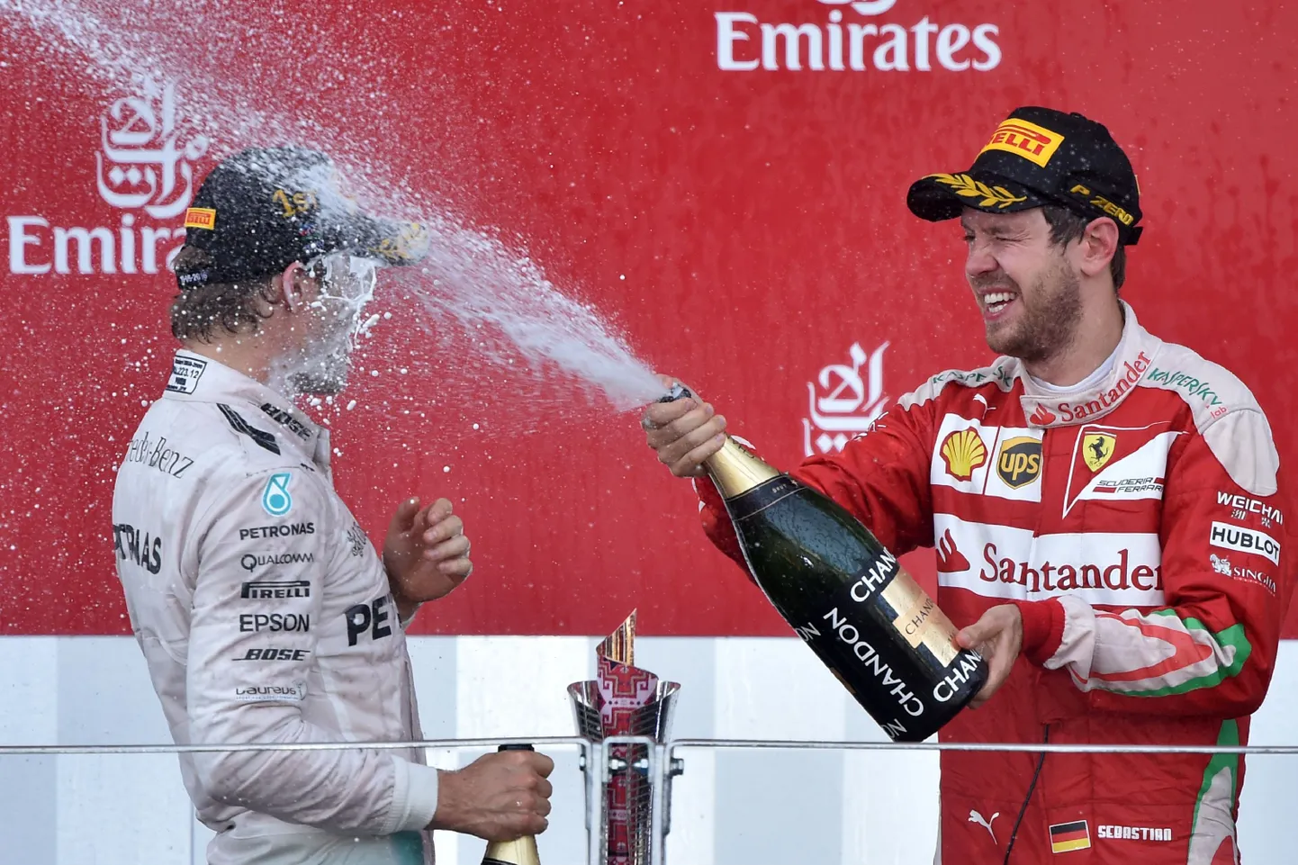 Nico Rosberg ja Sebastian Vettel