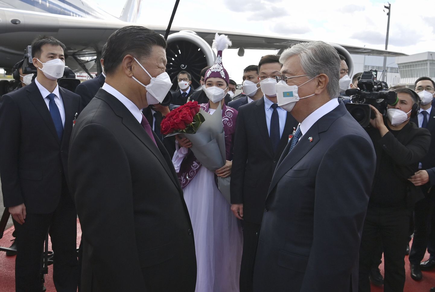Hiina liider Xi Jinping ja Kasahstani president Kassõm-Žomart Tokajev.