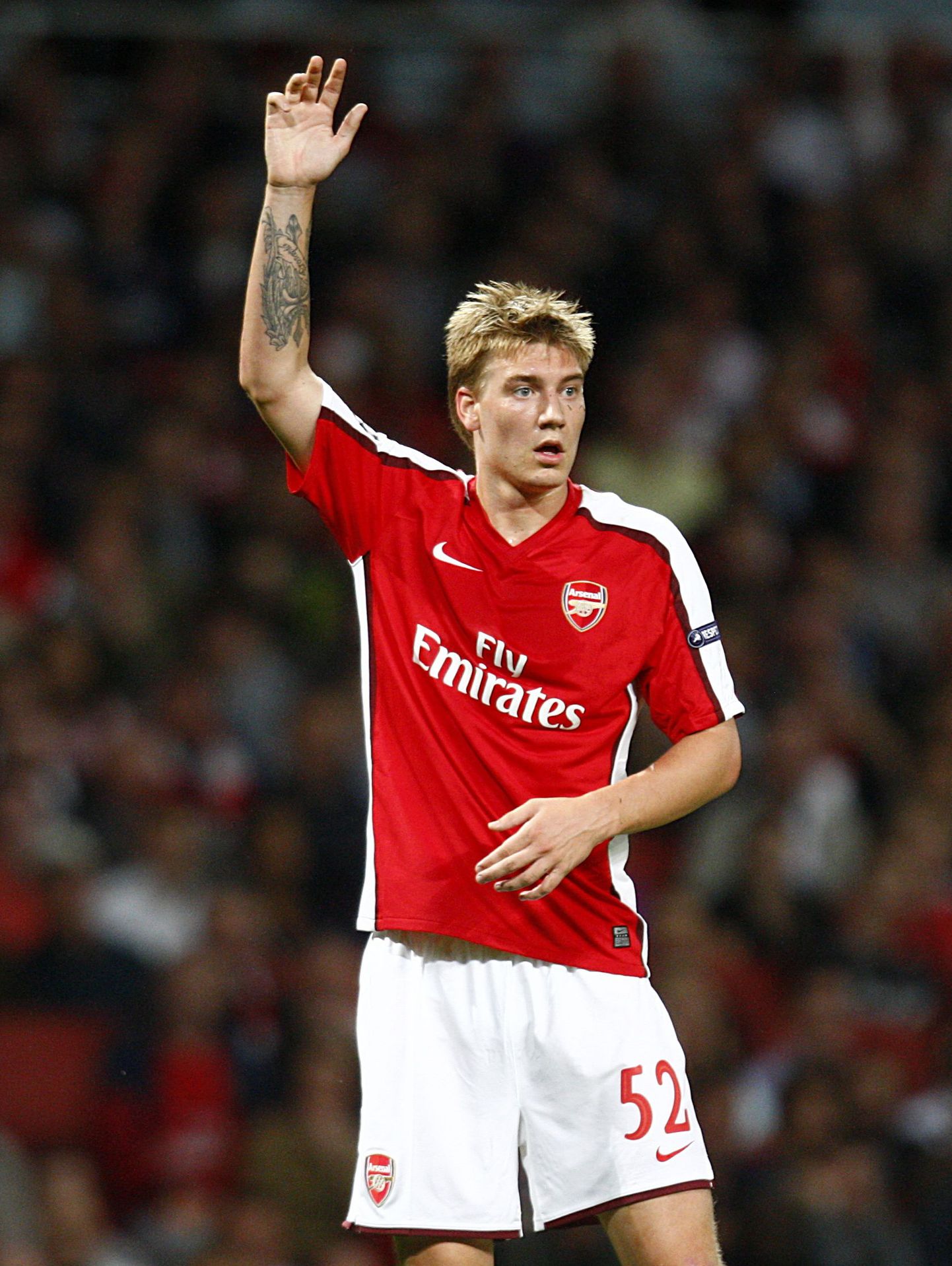 Arsenali ründaja Nicklas Bendtner.