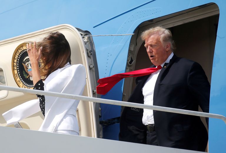 Donald ja Melania Trump 24. augustil Ohios Columbuses