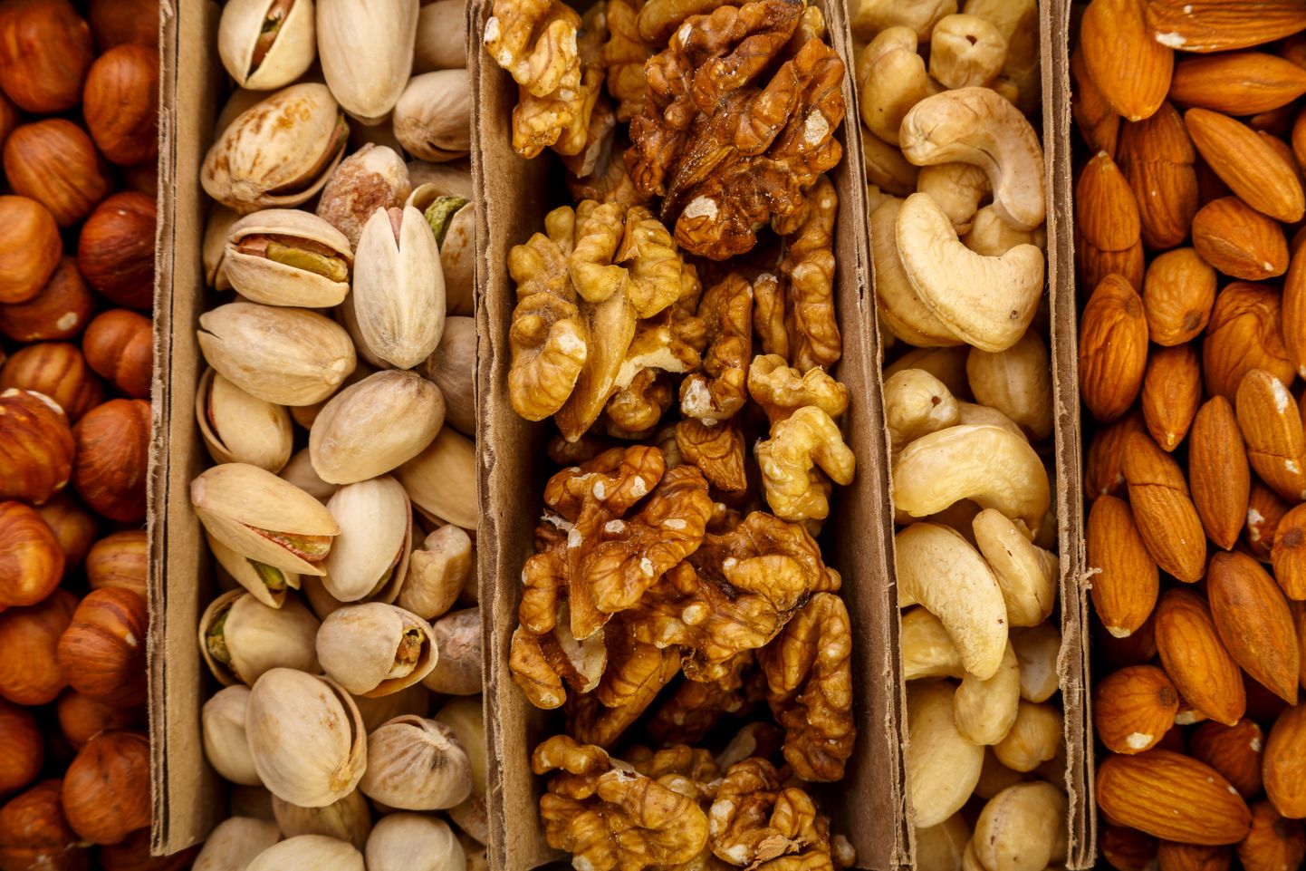 Pähklid sisaldavad monoküllastumata ja polüküllastumata rasvhappeid.