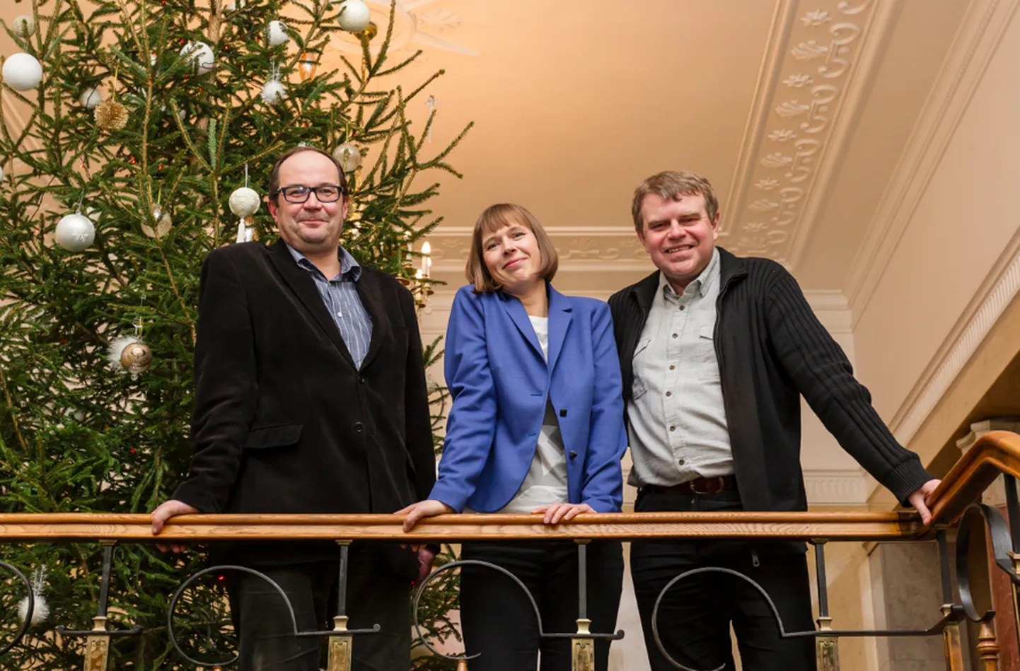 Kersti Kaljulaidiga käisid Kadriorus vestlemas literaat Mart Soidro ja kirjanik Andrus Kivirähk.