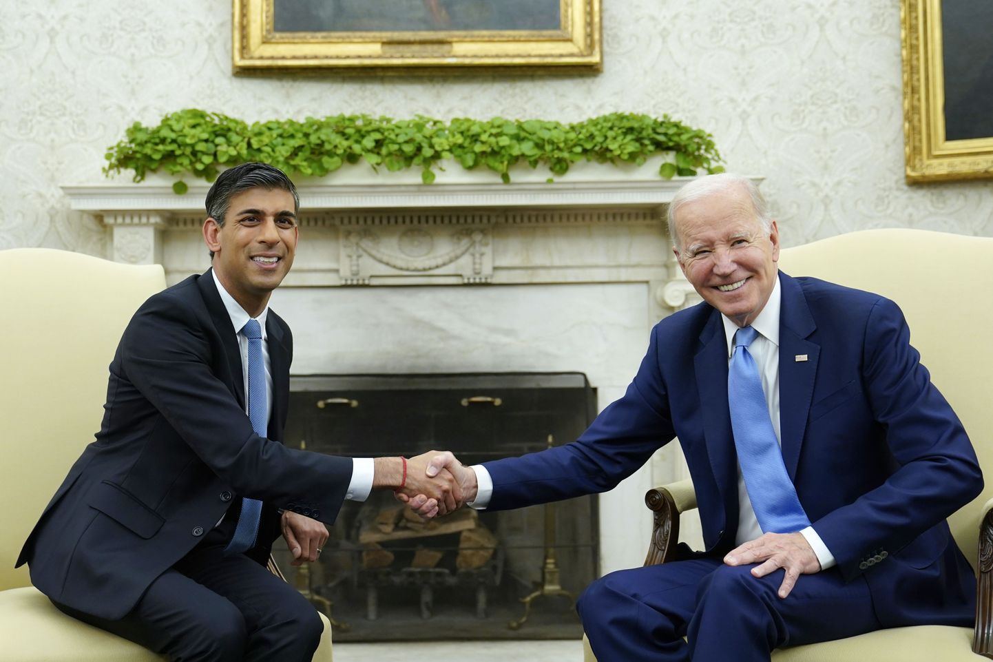 Briti peaminister Rishi Sunak ja USA president Joe Biden.