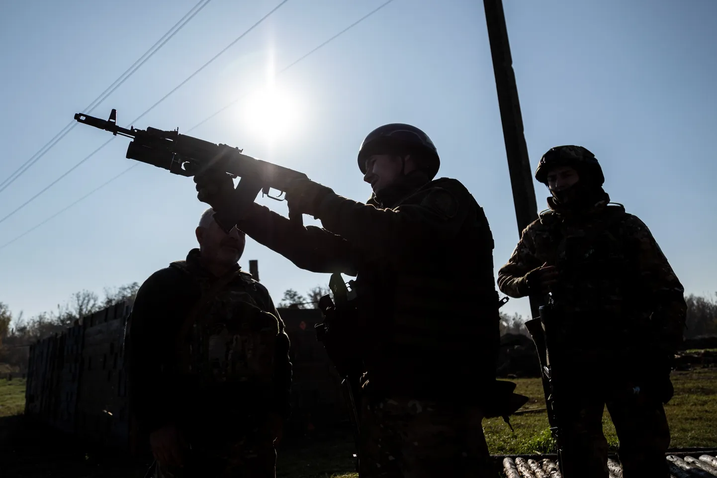 Ukraina sõdurid Donetskis.