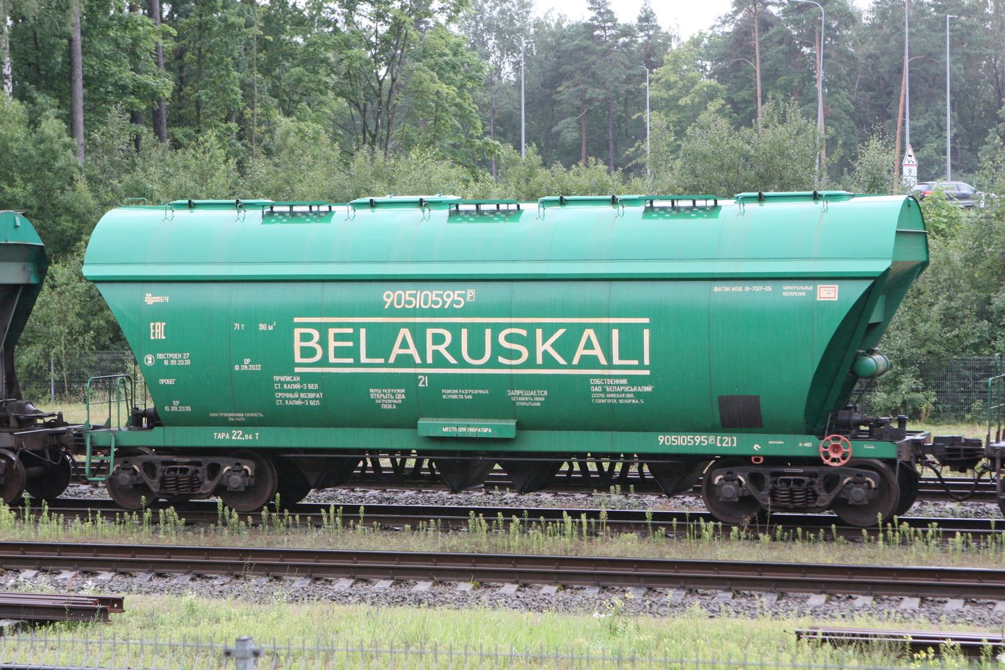 Belaruskali raudteevagunid.