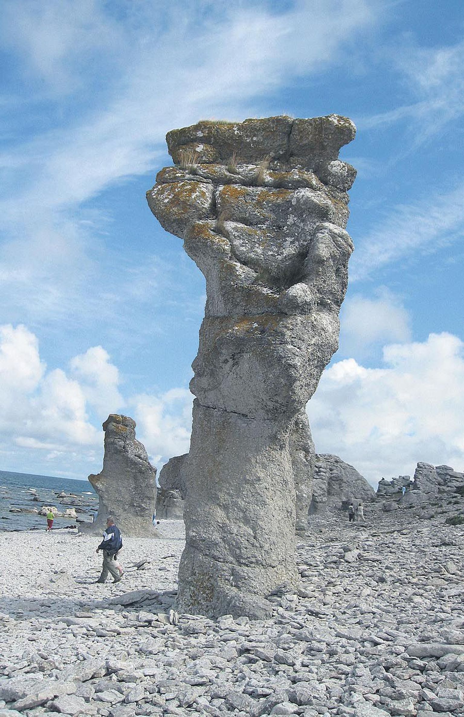 Niisuguseid looduse moodustatud kivikujusid ehk raukareid näeb Fårö saare põhjakaldal. Need arvatakse olevat tekkinud 8000 aastat tagasi.