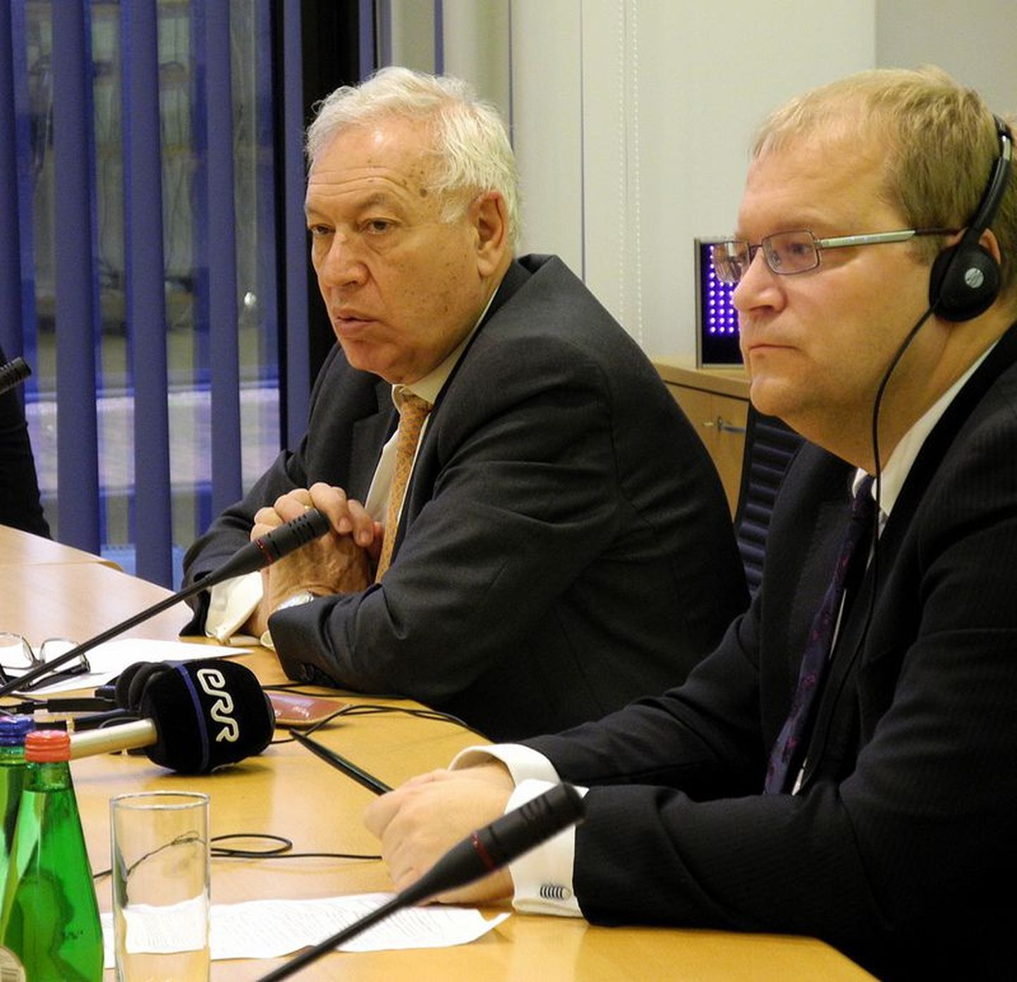 José Manuel García-Margallo ja Urmas Paet täna välisministeeriumis pressikonverentsil.