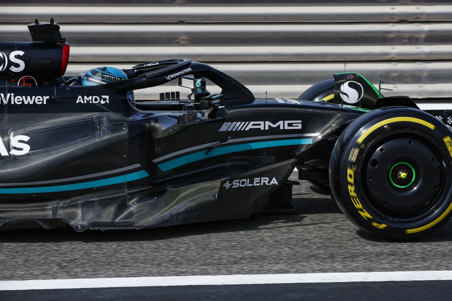 Mercedese vormel 1 auto.