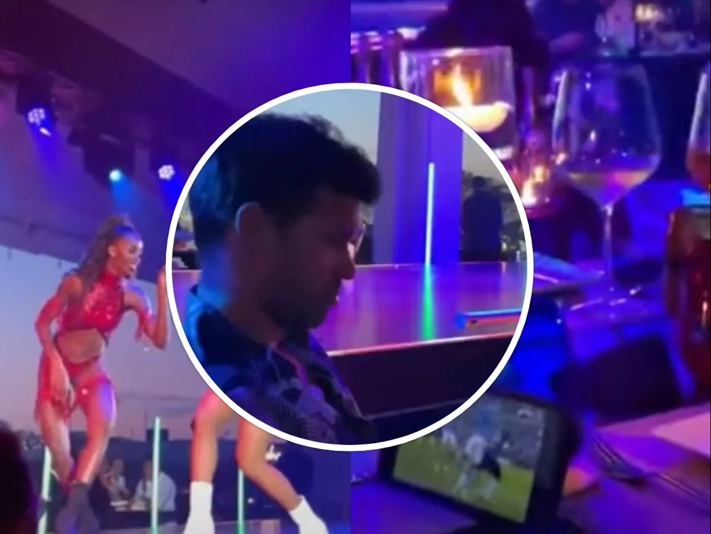 Endine vutistaar Michael Ballack ei pööranud laval puus hööritavatele tantsijannadele mingit tähelepanu.