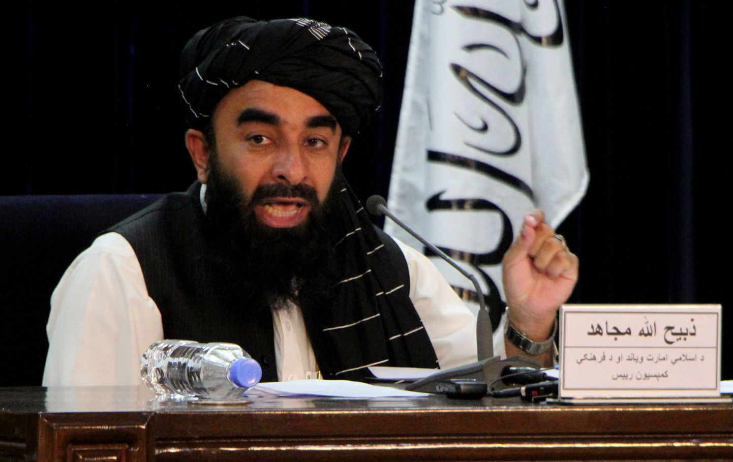 Talibani kõneisik Zabihullah Mujahid.