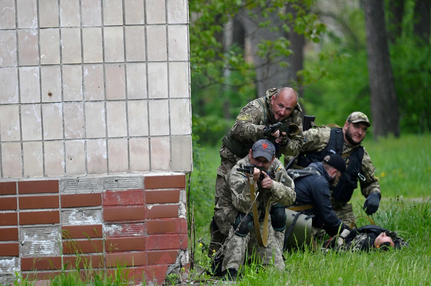 Ukrainas spēku mācības Kijivas apkaimē.