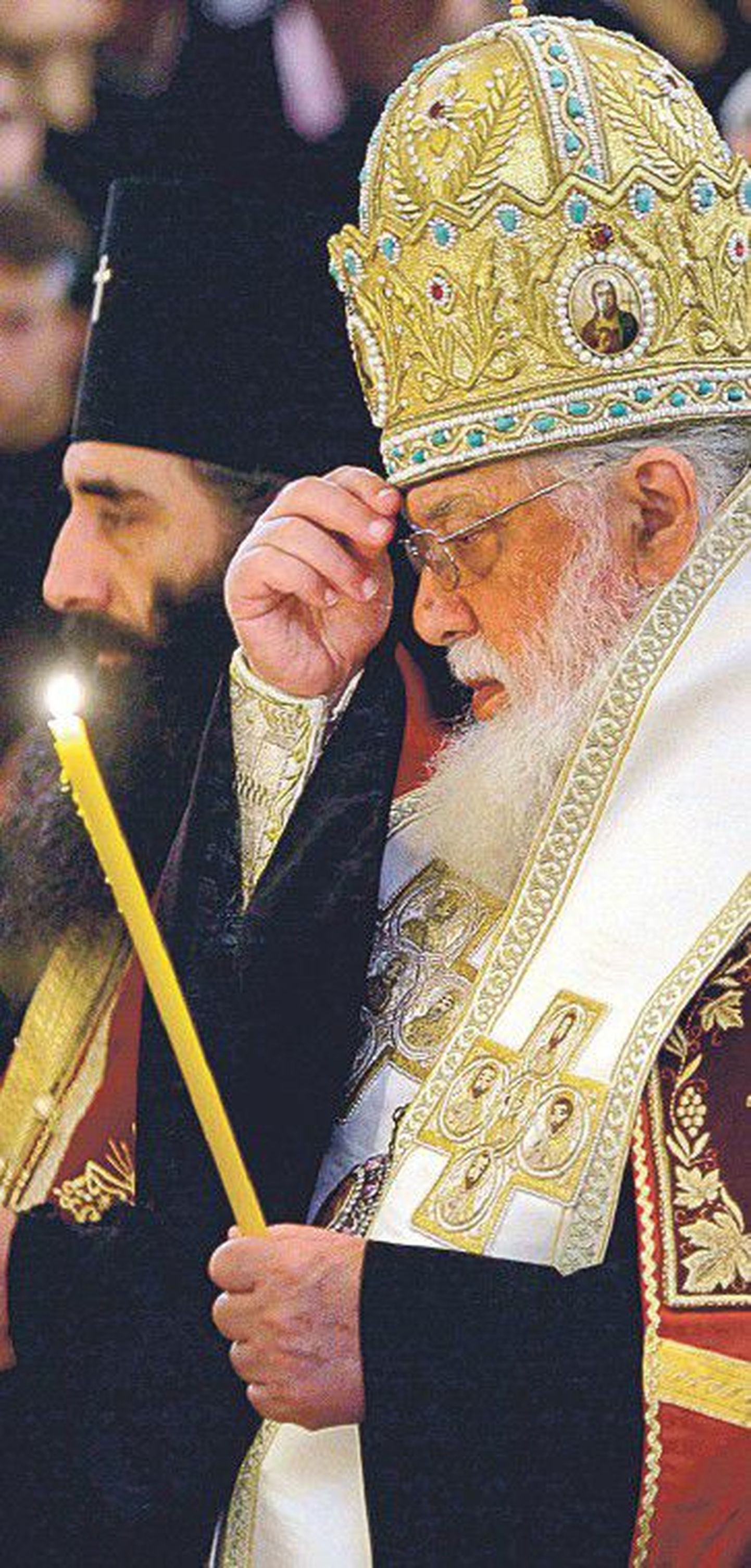 Gruusia patriarh Ilia II eelmisel esmaspäeval Moskvas Lunastaja Kristuse katedraalis.