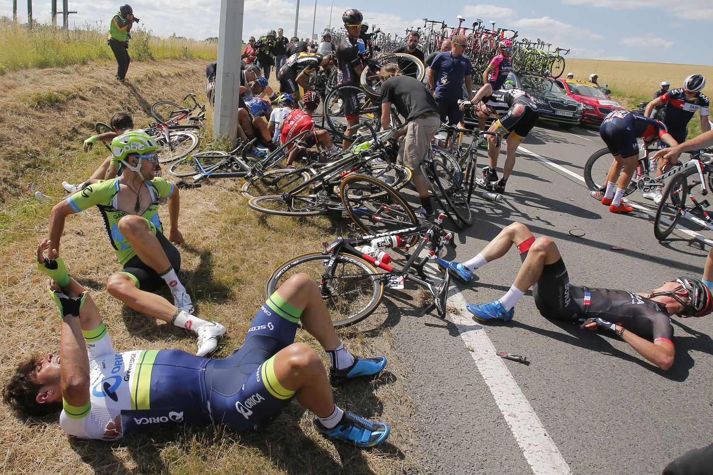 Падение на Тур де Франс. Фото иллюстративное.