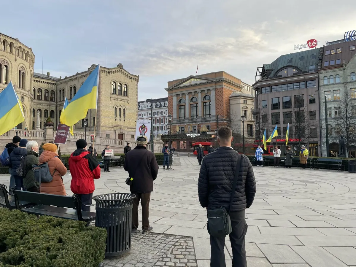 A pro-Ukraine demonstration took place in front of the Oslo Parliament on Monday after the February 28 Oval Office scandalous meeting between the leaders of Ukraine and the United States of America.