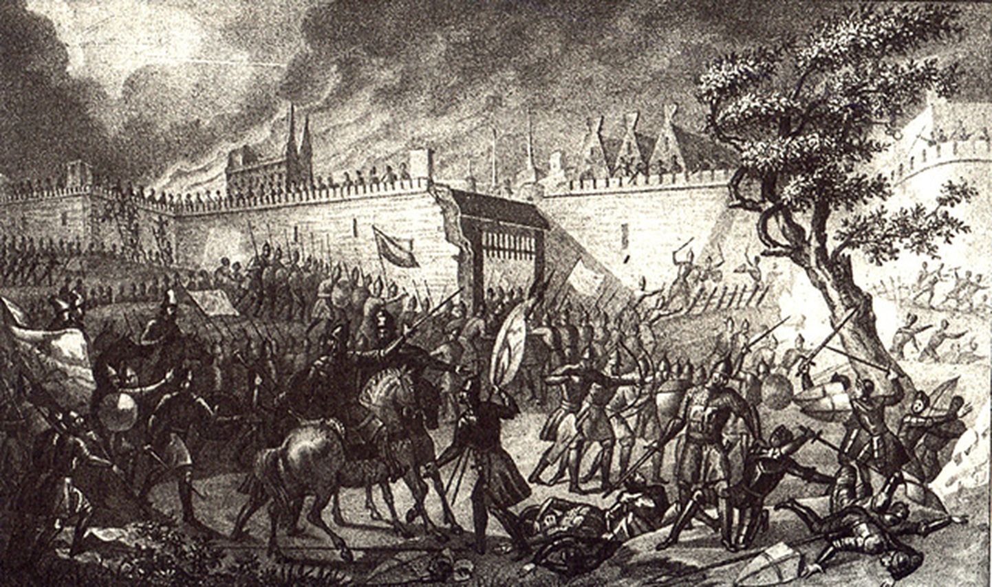 Boris Tšorikovi kujutatud Narva piiramine Liivi sõja käigus