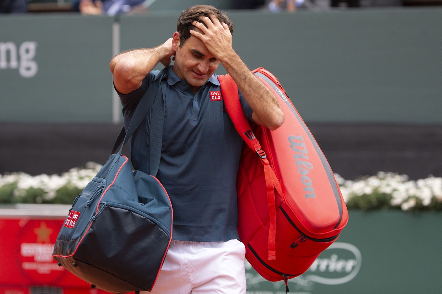 Šveitsi tennisist Roger Federer pärast Genfi Openi avaringi kaotust Pablo Andujarile.