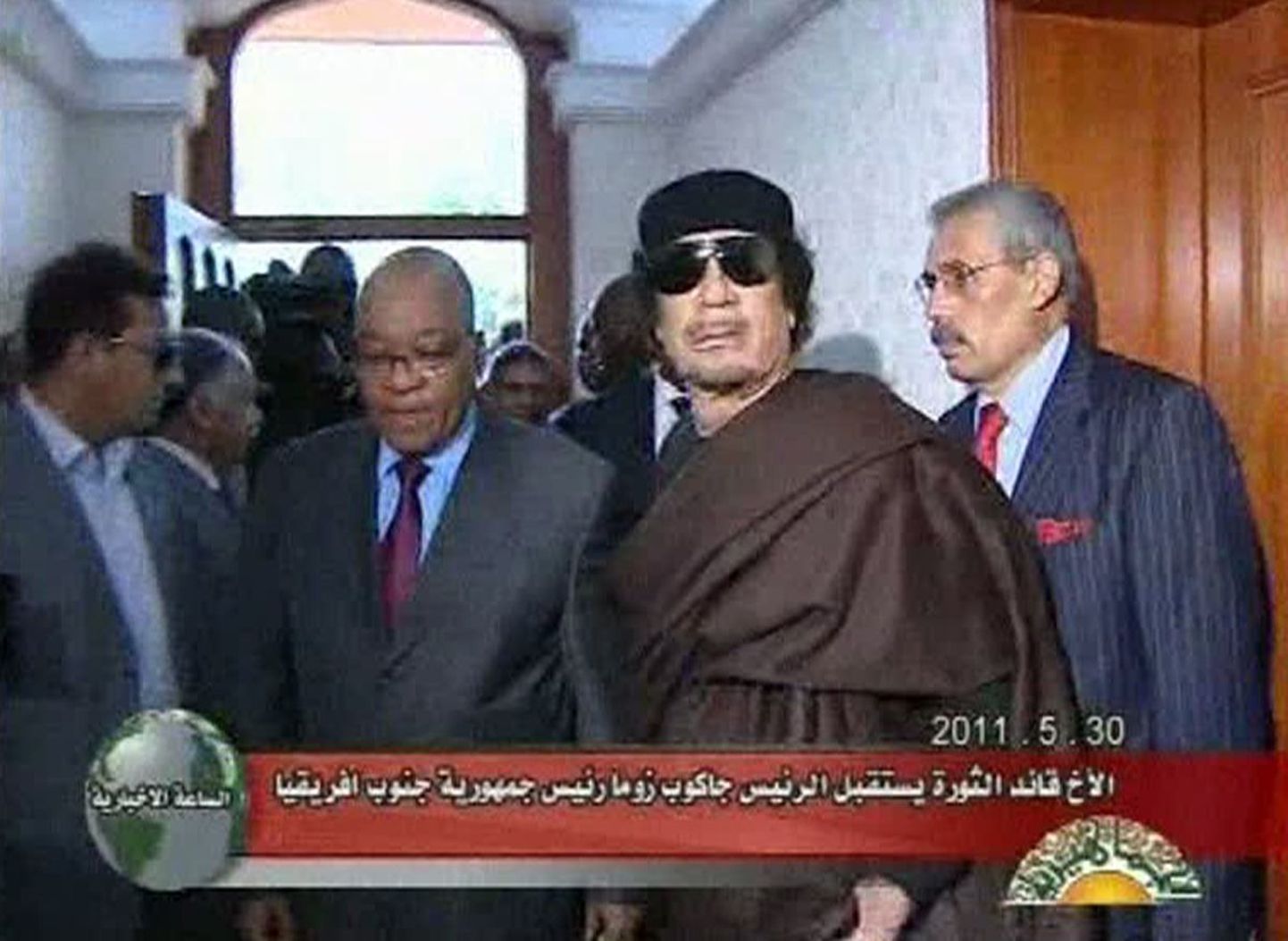 Liibüa juht Muammar al-Gaddafi ja Lõuna-Aafrika Vabariigi president Jacob Zuma