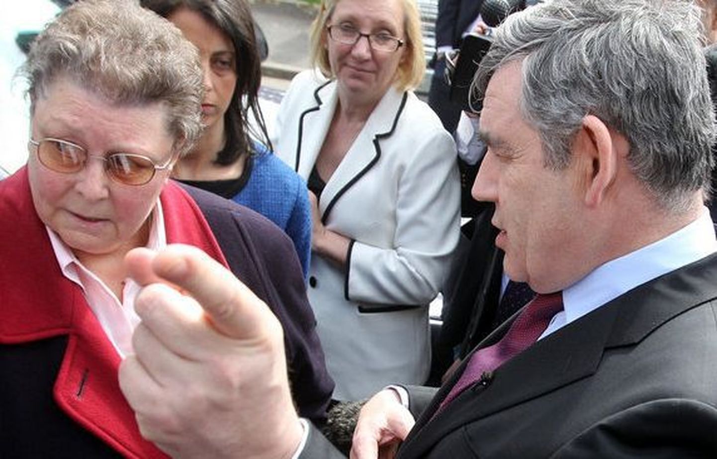 Briti peaminister Gordon Brown ja valija Gillian Duffy