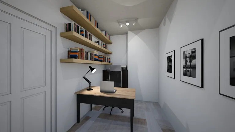 Kontor tulevikus. 3D joonis on tehtud RoomStyler tarkvara abil.
