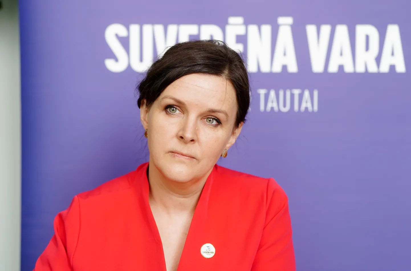 Saeimā nepārstāvētās partijas "Suverēnā vara" politiķe Jūlija Stepaņenko.