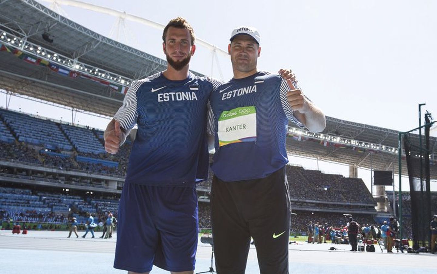 Martin Kupper (vasakult) ja Gerd Kanter Rio olümpiamängudel.