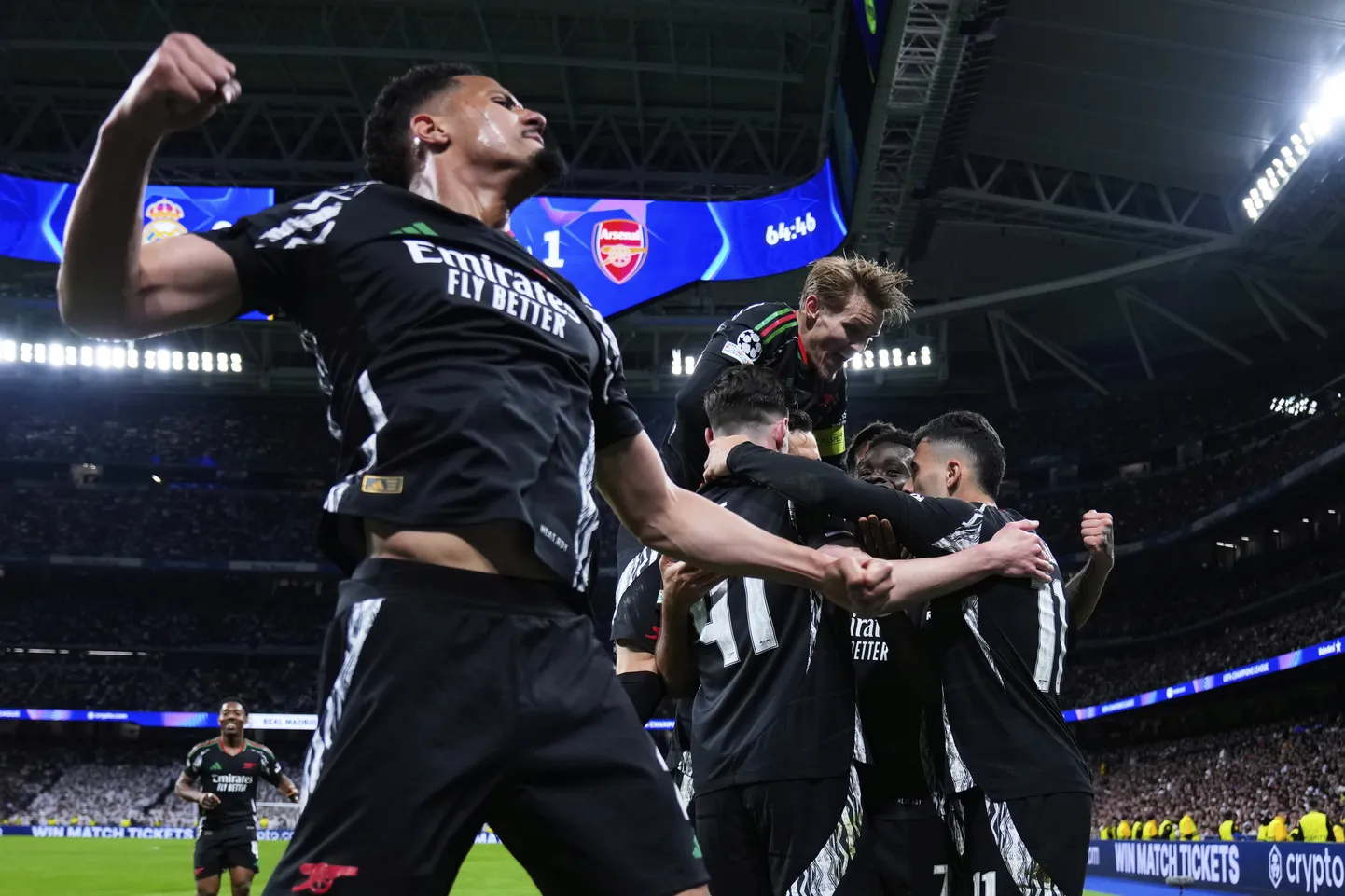 Londoni Arsenal pääses Meistrite liiga poolfinaali ning lükkas valitseva meistri välja.