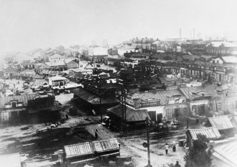 Поселок Юзовка (ныне город Донецк) в 1914 году.