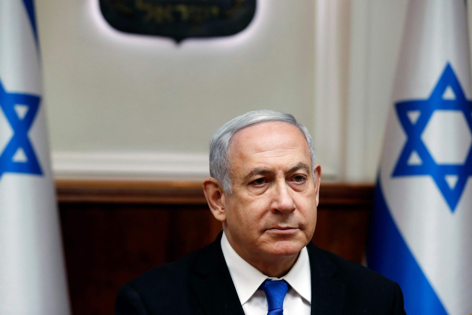Iisraeli peaminister Benjamin Netanyahu eelmisel nädalal valitsuse nõupidamisel. 