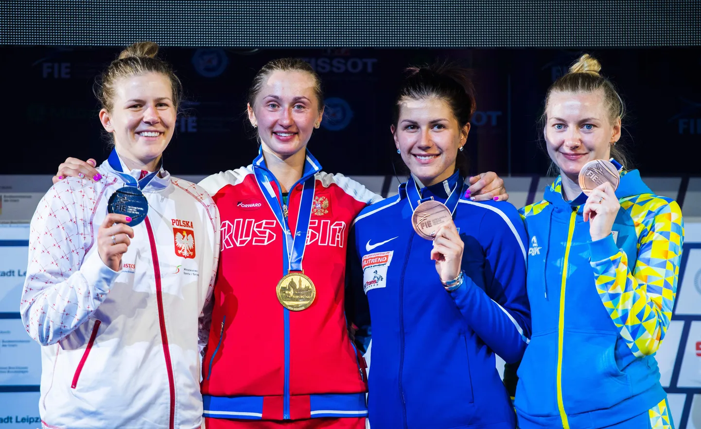 Julia Beljajeva poodiumil