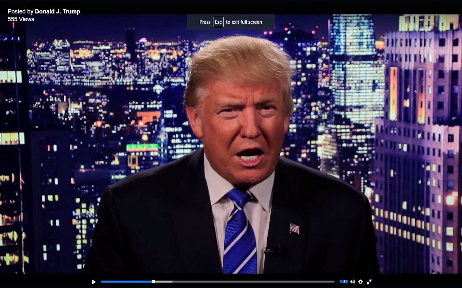 Donald Trump vabandamas lekkinud video pärast.