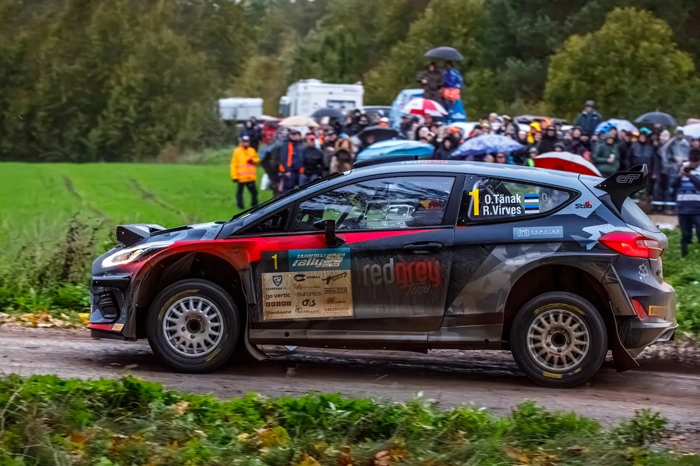 Ott Tänak ja Robert Virves võitsid Saaremaa ralli 2023. aastal Ford Fiesta Rally2-autoga.