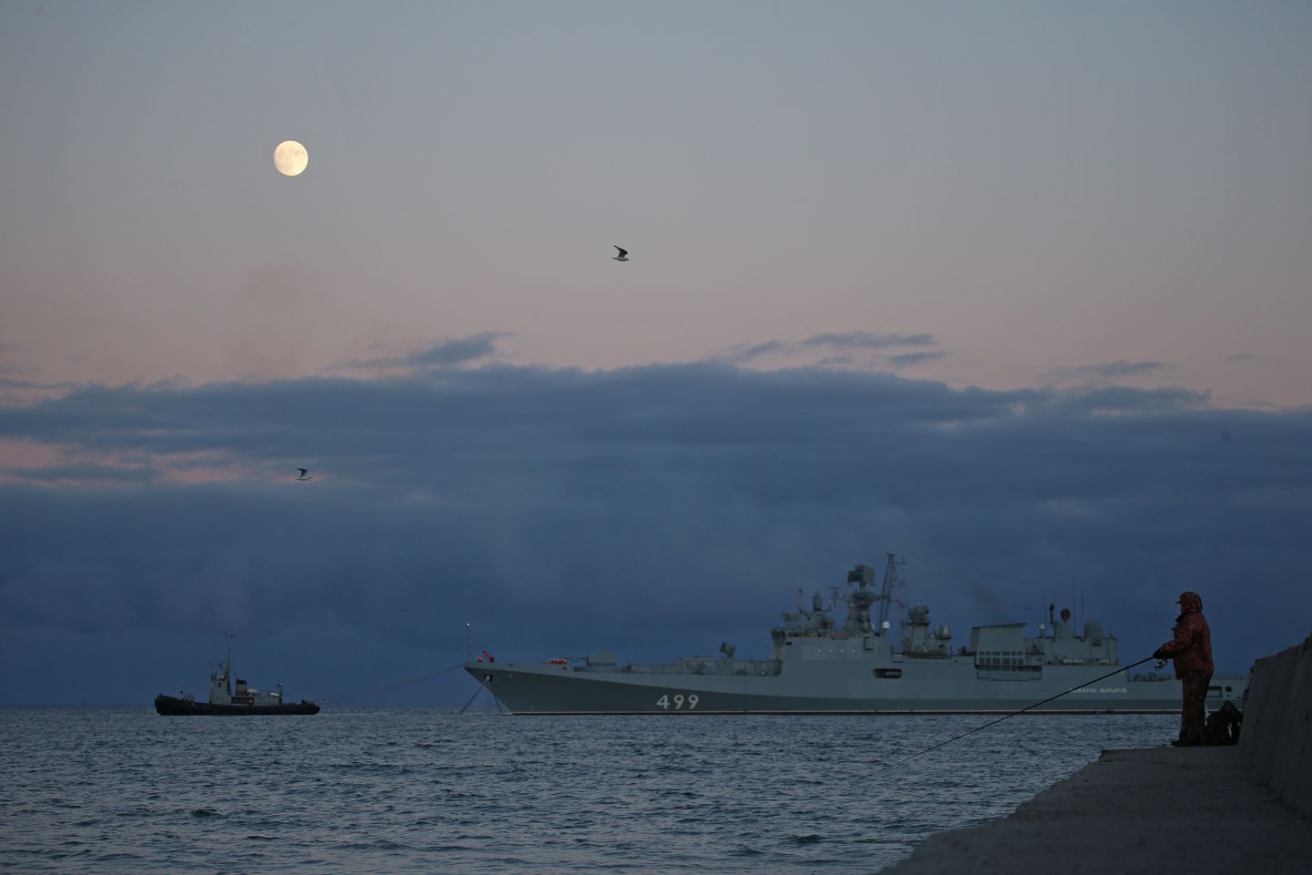 Российский военный корабль в Черном море. Иллюстративное фото.
