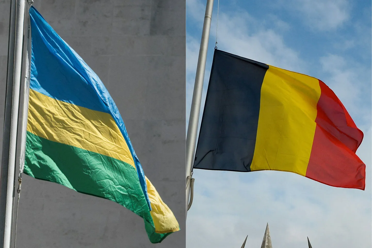 Rwanda ja Belgia lipp. Foto on illustratiivne.