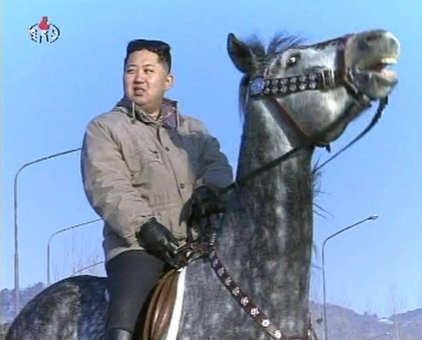 Kaader Põhja-Korea dokumentaalfilmist, milles ülistatakse uut juhti Kim Jong-uni