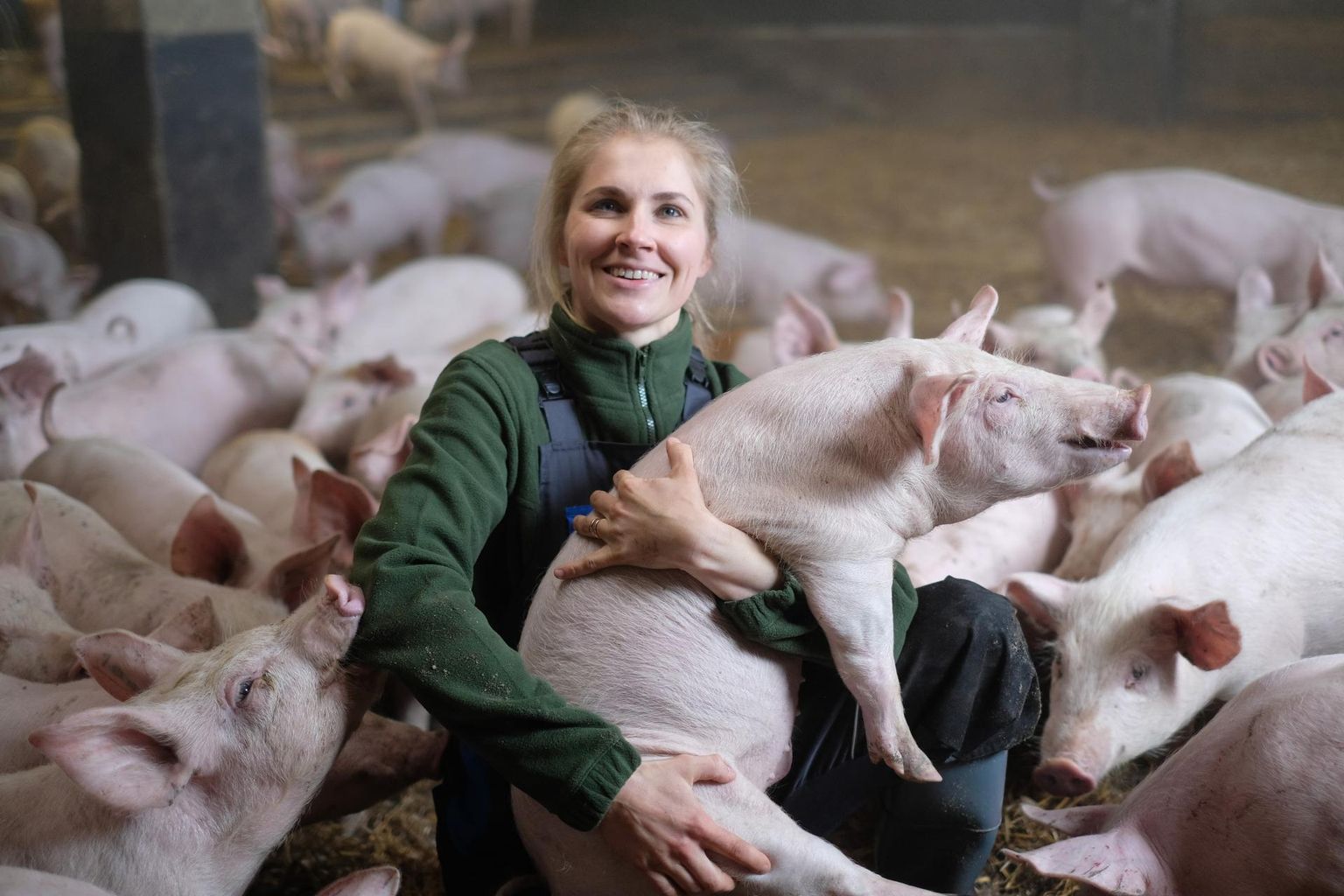 Свиновод Мадэ-Бритта Ээнсалу инвестирует средства также в здоровье ее животных.