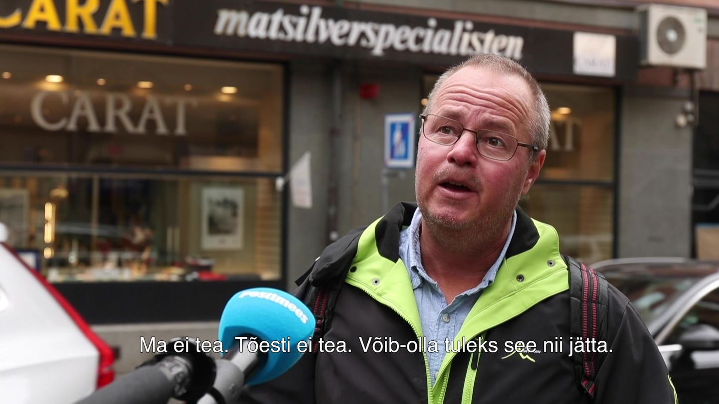 Estonia-teemaline tänavaküsitlus Stockholmis