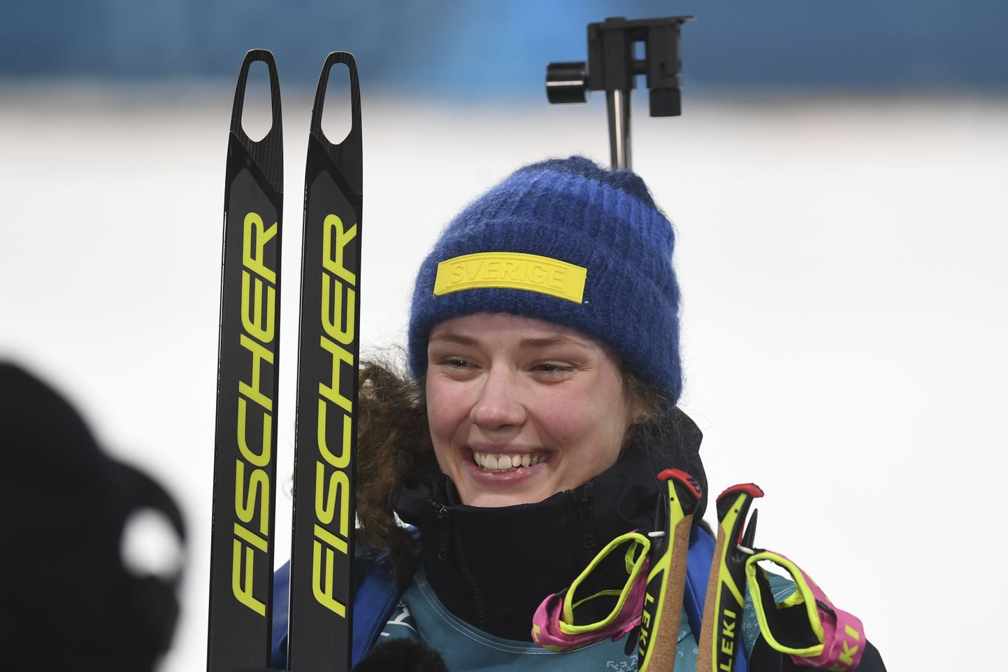 Laskesuusatamise naiste eraldistardist sõidu olümpiavõitja Hanna Öberg.