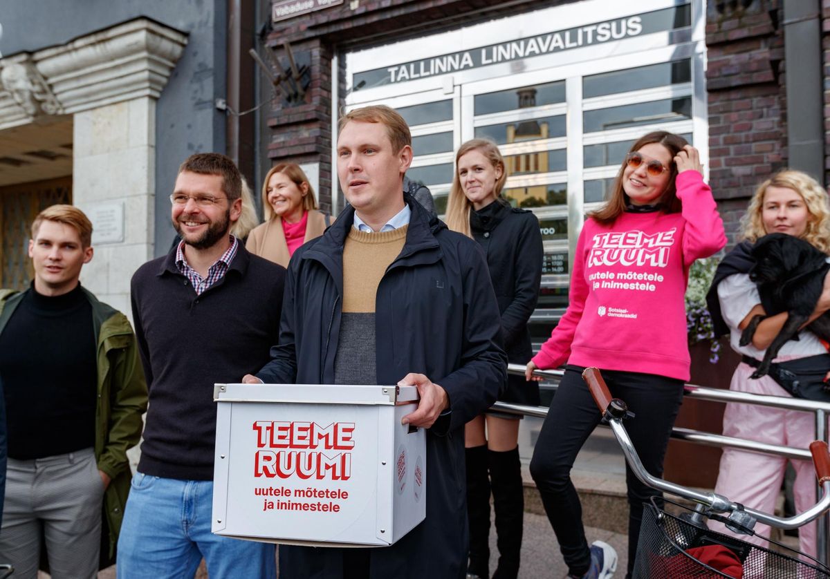 «Teeme ruumi uutele inimestele ja mõtetele» lubavad sotsiaaldemokraadid, eesotsas Tallinna linnapea kandidaadi Raimond Kaljulaidiga. 