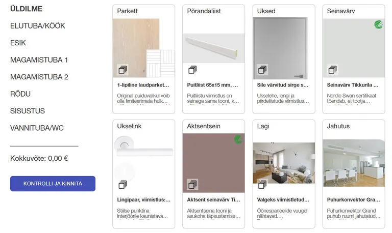 Используя платформу Marketplace, покупатель жилья может ознакомиться с различными пакетами внутренней отделки и комбинировать их друг с другом.