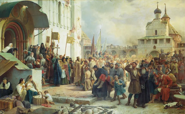 Vassili Vereštšagini maal «Troitse-Sergi kloostri piiramine».