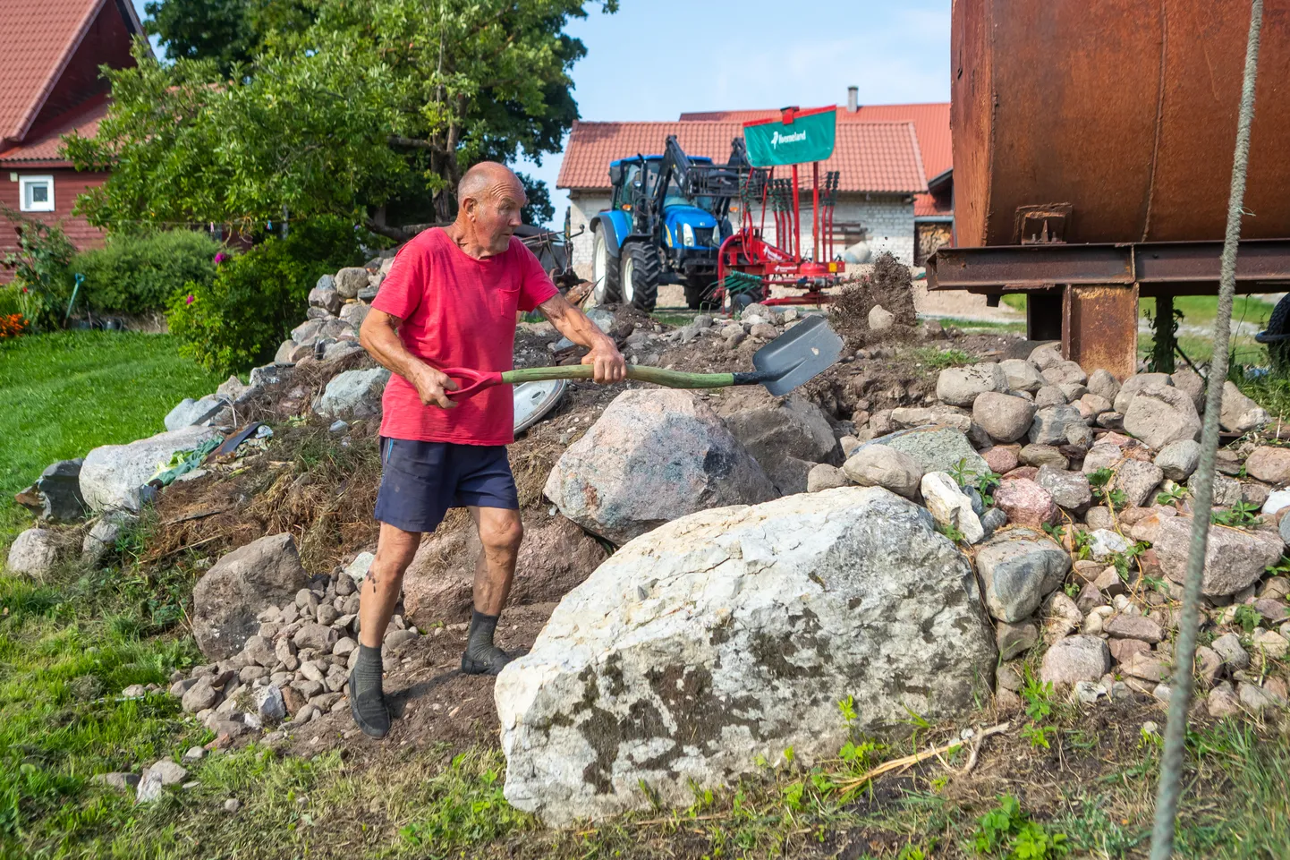 SPORDIHING: Füüsilise koormusega harjunud Riivo Vaet hoiab keha toonuses ka pärast talupidamise lõpetamist.