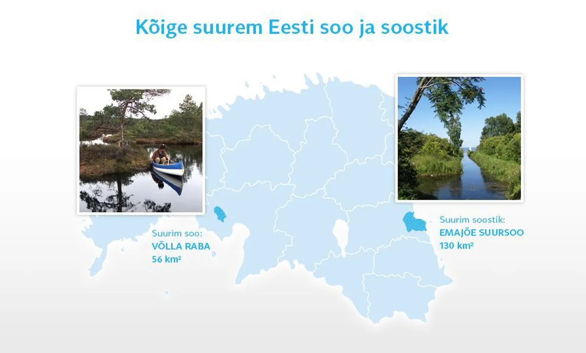 Võlla raba ja Emajõe Suursoo.