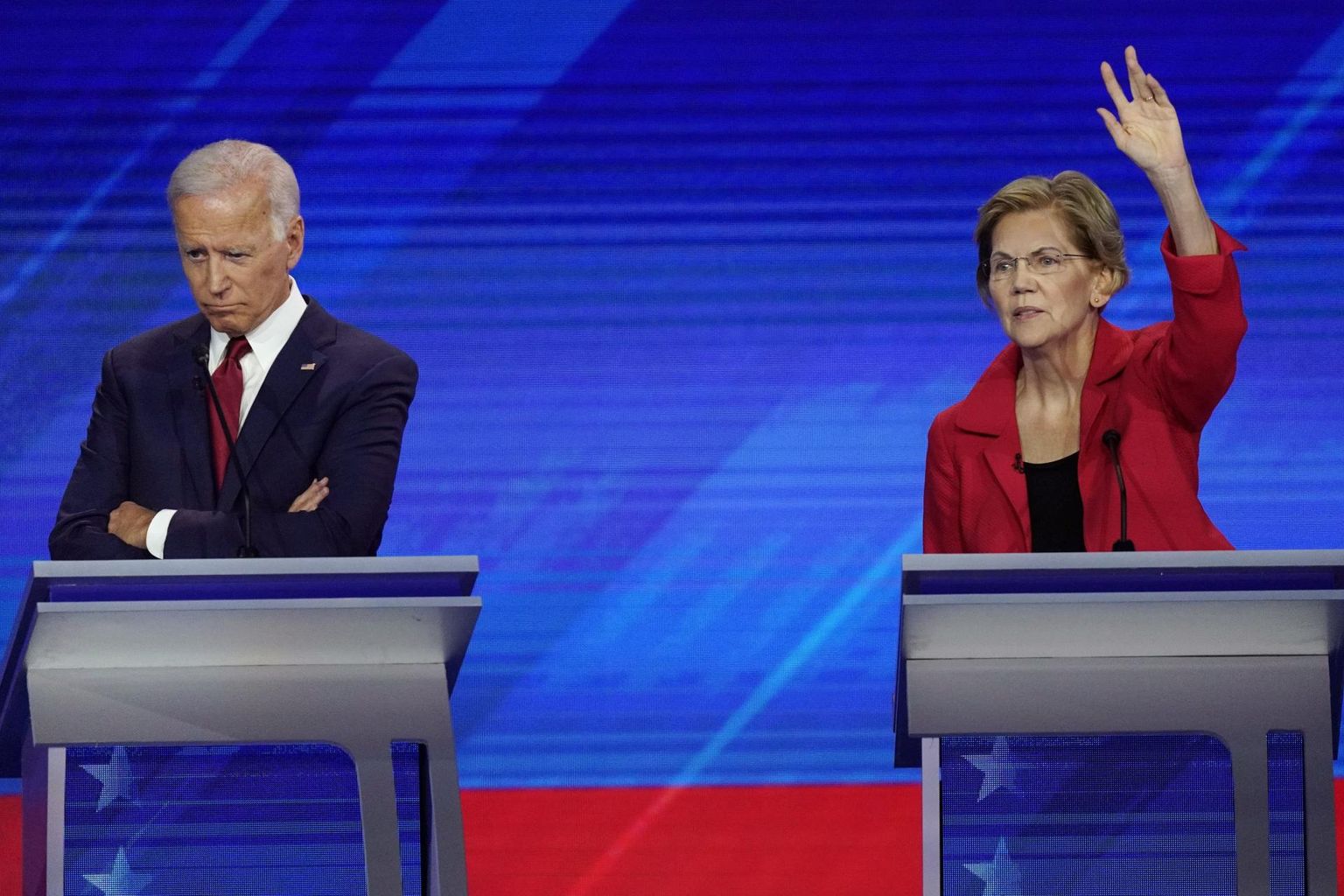 Demokraatide presidendikandidaatide kandidaadid Joe Biden ja Elizabeth Warren.