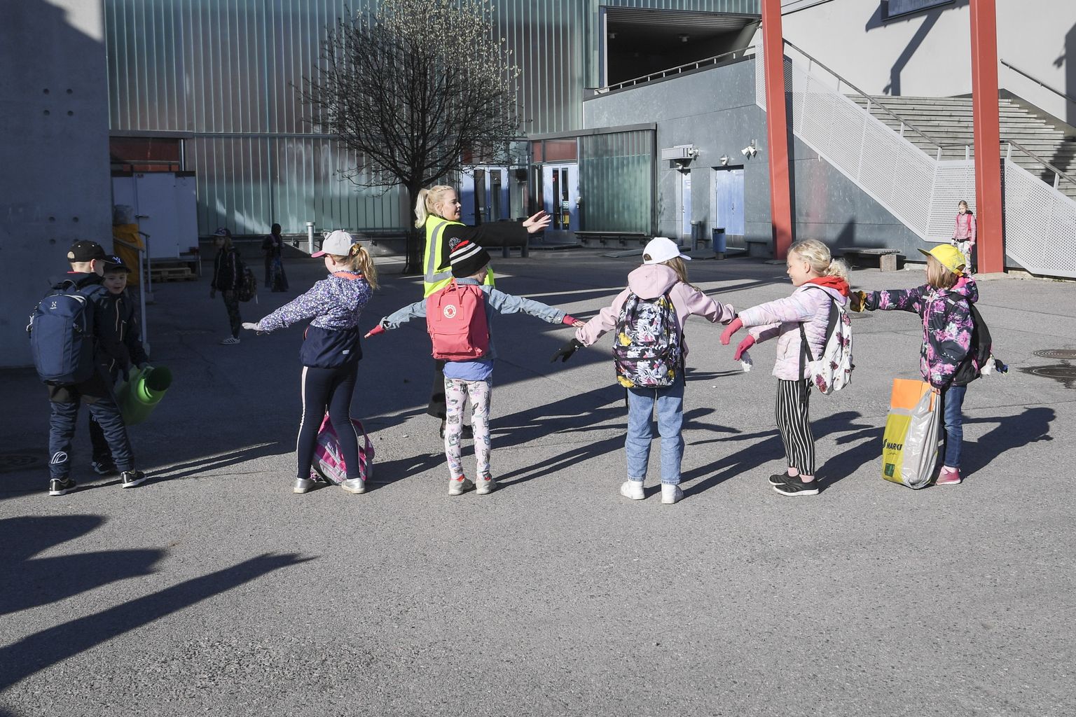 Ühe Helsingi algkooli koolilapsed 2020. aasta mais.