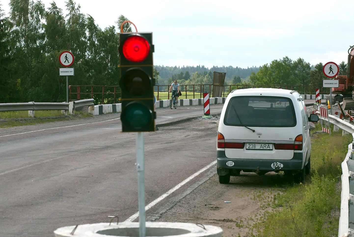 Teisaldatav valgusfoor. Pilt on illustratiivne.