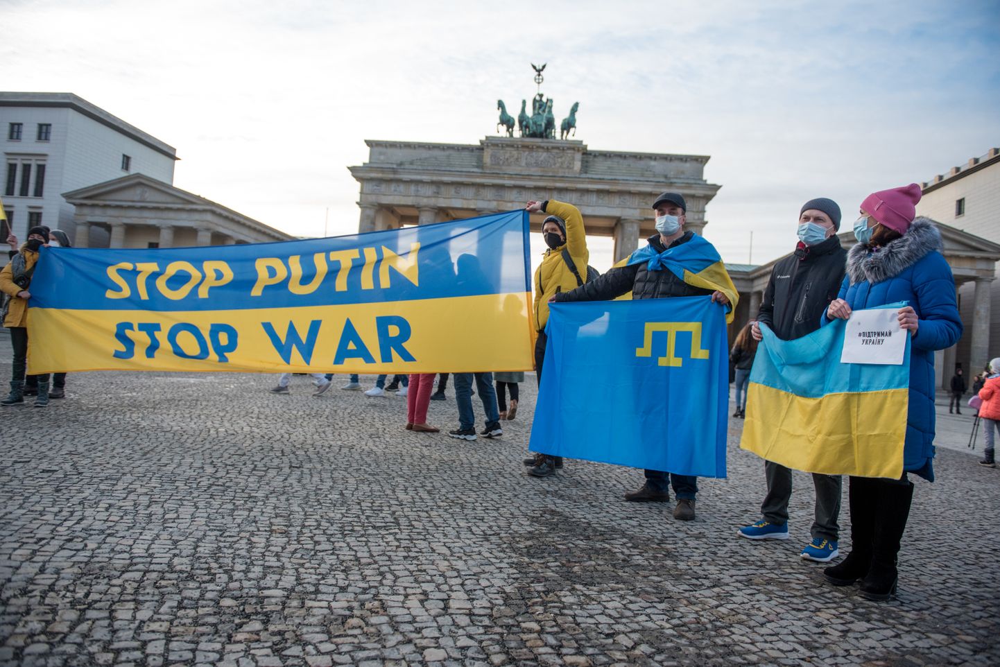 Ukraina toetuseks korraldatud meeleavaldus läinud nädalavahetusel Berliinis.